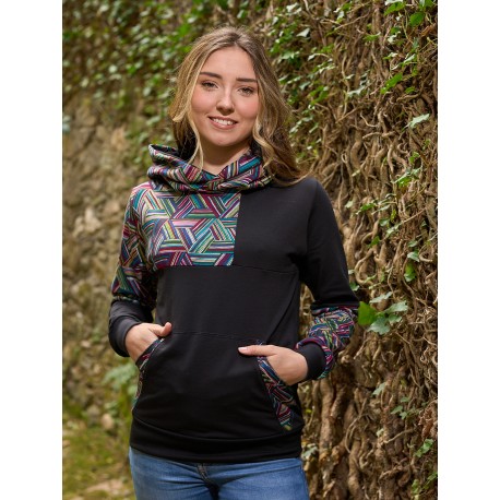 Sudadera unisex capucha multicolor