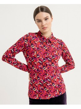 Camisa cálida retro lila