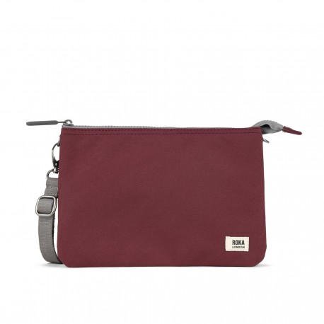 Bolso cartera recycled canvas burdeus