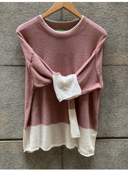 Jersey algodón rosado crudo