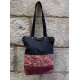 Bolso tote granate flores fucsia