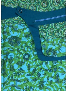 Falda reversible 3/4 verde