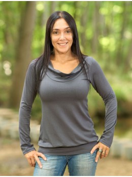 Camiseta viscosa gris