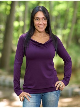 Camiseta viscosa morada