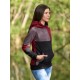 Sudadera unisex capucha burdeos espiga