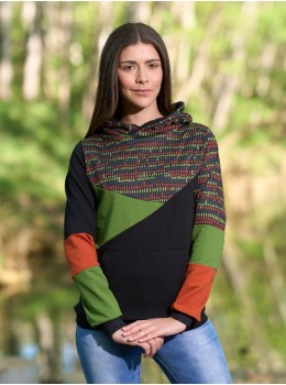 Sudadera unisex sin capucha teja oliva