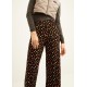 Pantalones viscosa negros lunares