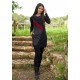 Vestido pichi granate abstract