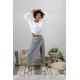 Pantalones flora gris