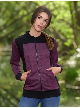 Chaqueta jacquard geométrico morado