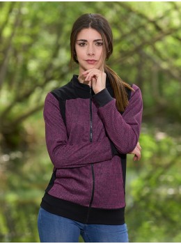 Chaqueta jacquard geométrico morado