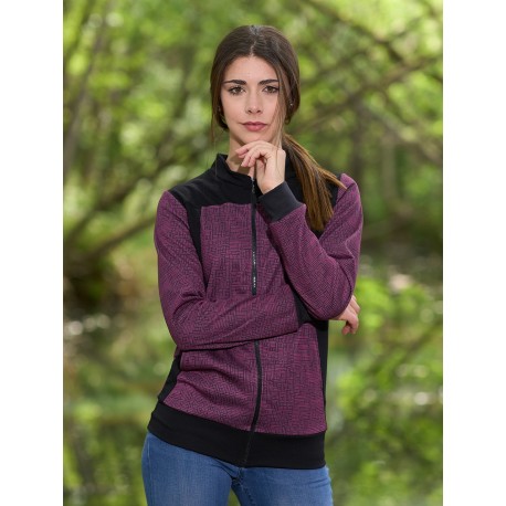 Chaqueta jacquard geométrico morado