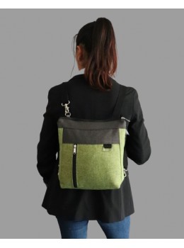 Bolso mochila abril texturas verde