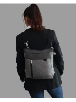 Bolso mochila abril texturas gris