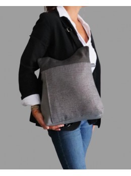 Bolso mochila gina texturas gris