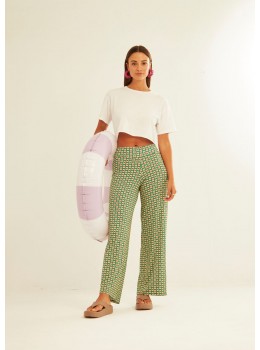 Pantalones viscosa green token