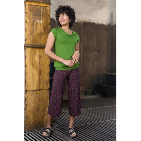 Pantalons 3/4 print fucsia oliva