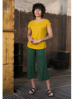 Pantalones 3/4 print petrol amarillo