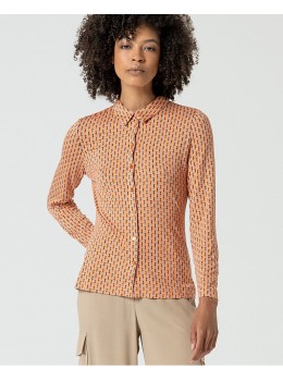 Camisa viscosa ecovero naranja