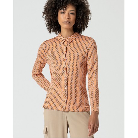 Camisa viscosa ecovero naranja